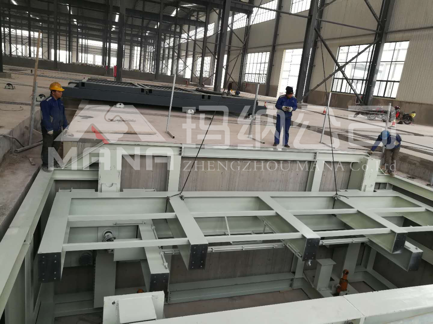 疊合樓板雙皮板生產設備安裝現場 疊合樓板雙皮板生產設備安裝現場